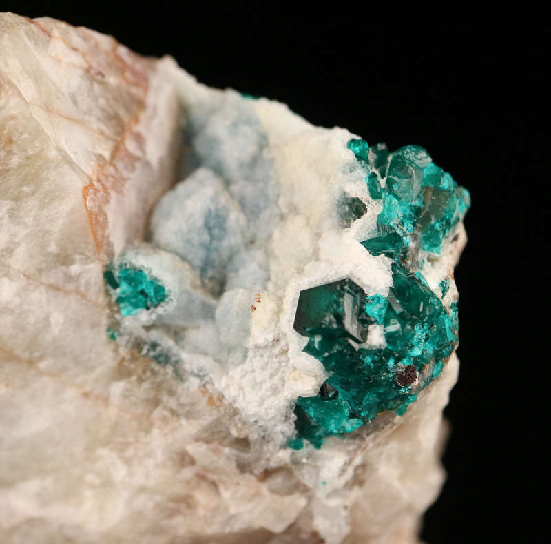 Malachite Dioptase on Matrix, Kaokoveld Region, Namibia