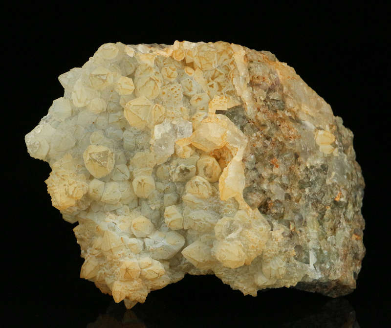 Quartz on Fluorite on Matrix, Okorusu Mine, Otjiwarongo, Otjozondjupa Region, Namibia