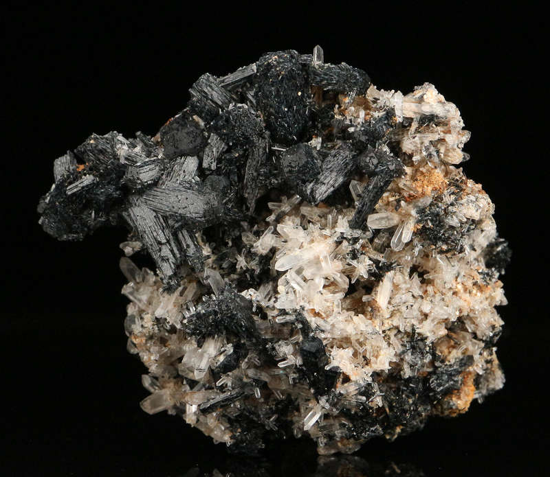 Quartz on Schorl, Erongo Mnt Region, Namibia