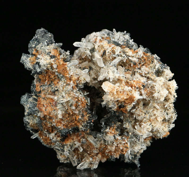 Quartz on Schorl, Erongo Mnt Region, Namibia