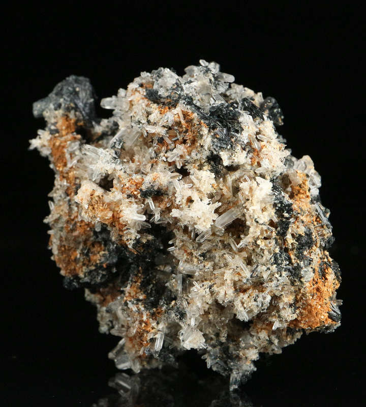 Quartz on Schorl, Erongo Mnt Region, Namibia