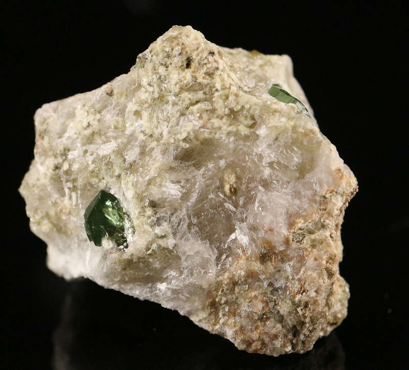Demantoid Garnet on Matrix, Erongo Mnt, Erongo Region, Namibia.