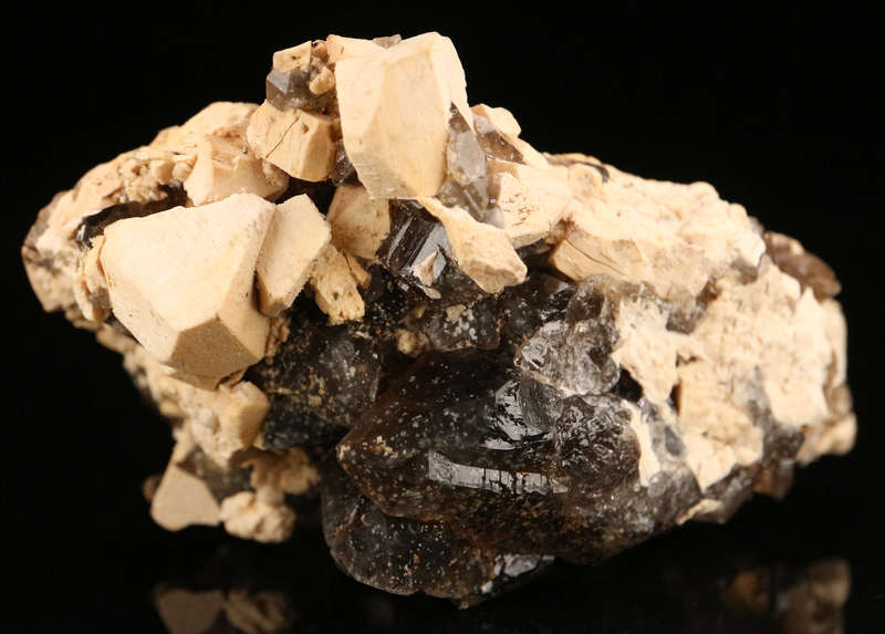 Smoky Quartz and Feldspar, Erongo Mnt, Erongo Region, Namibia.