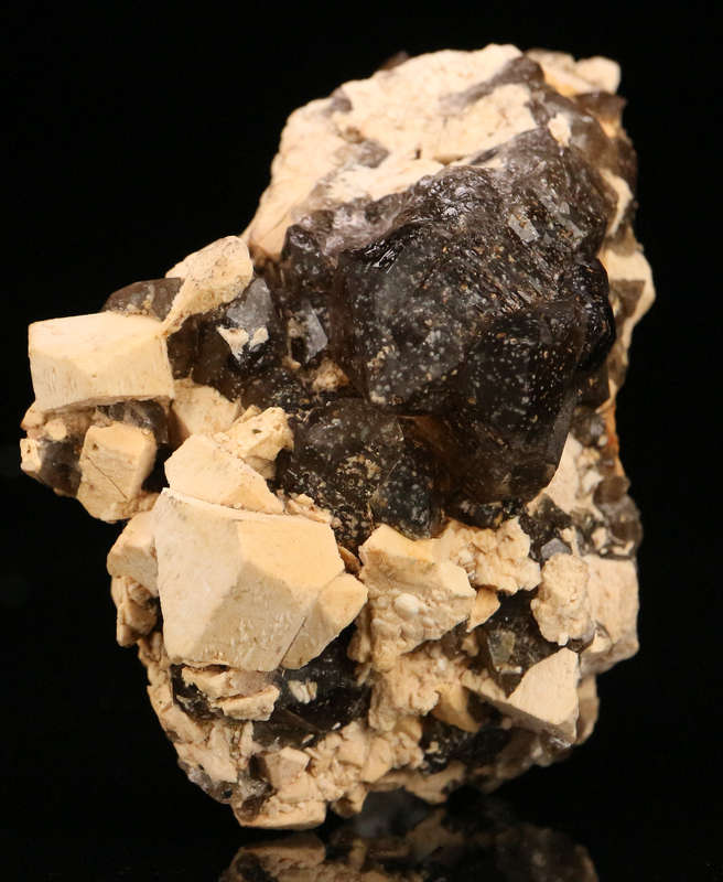 Smoky Quartz and Feldspar, Erongo Mnt, Erongo Region, Namibia.