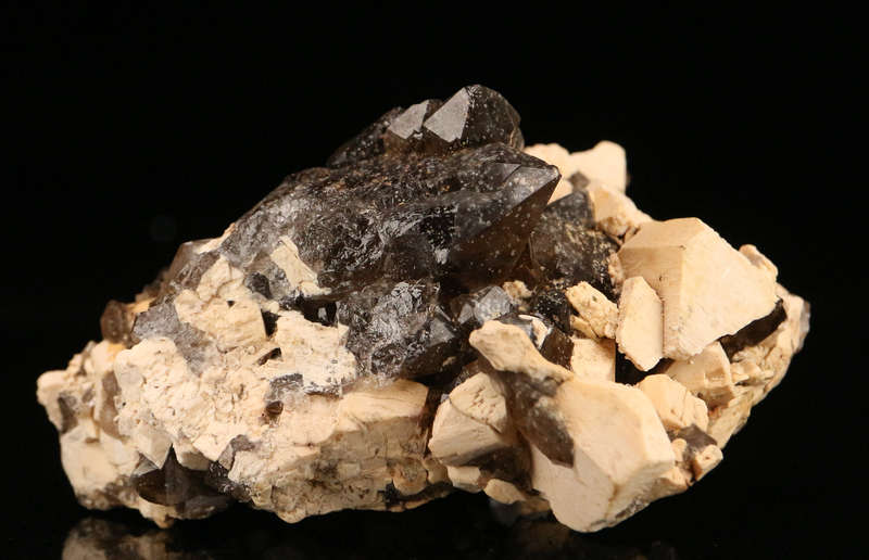 Smoky Quartz and Feldspar, Erongo Mnt, Erongo Region, Namibia.