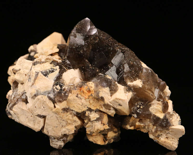 Smoky Quartz and Feldspar, Erongo Mnt, Erongo Region, Namibia.