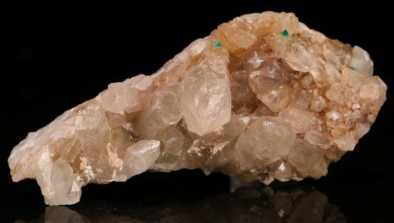 Dioptase on Quartz, Kaokoveld Region, Namibia