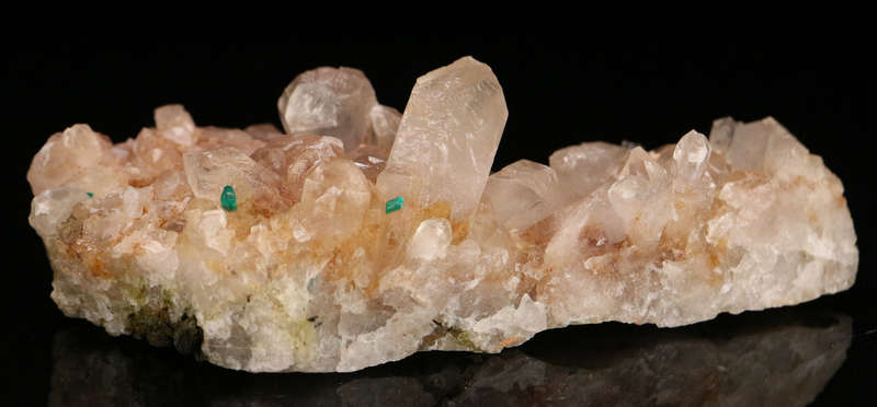 Dioptase on Quartz, Kaokoveld Region, Namibia