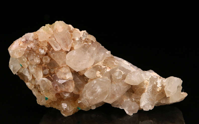 Dioptase on Quartz, Kaokoveld Region, Namibia