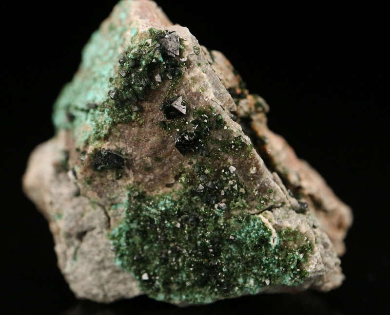 Libethenite on Matrix, DR Congo