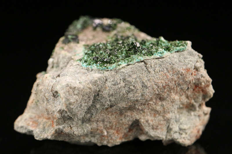 Libethenite on Matrix, DR Congo