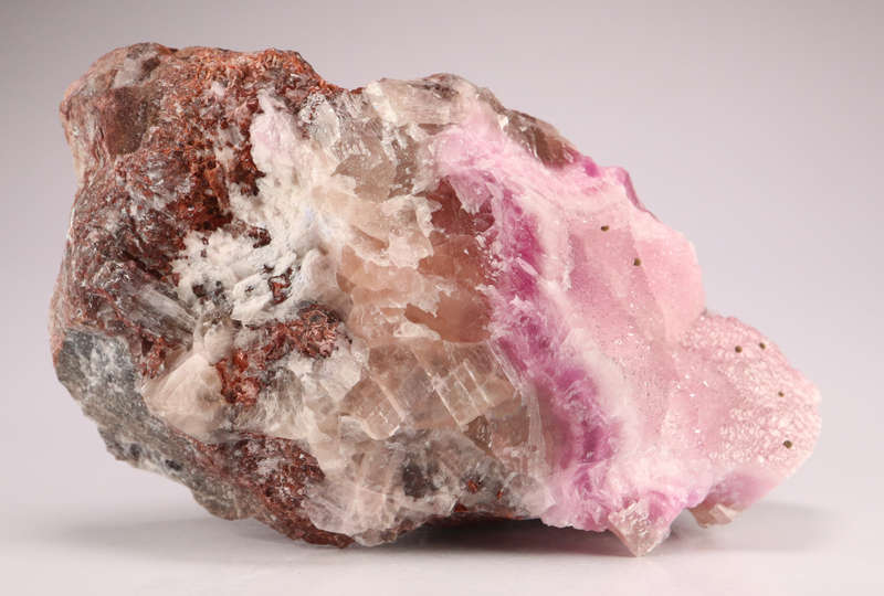 Kolwesite on Cobaltoan Calcite, Mashamba West Mine, DRC