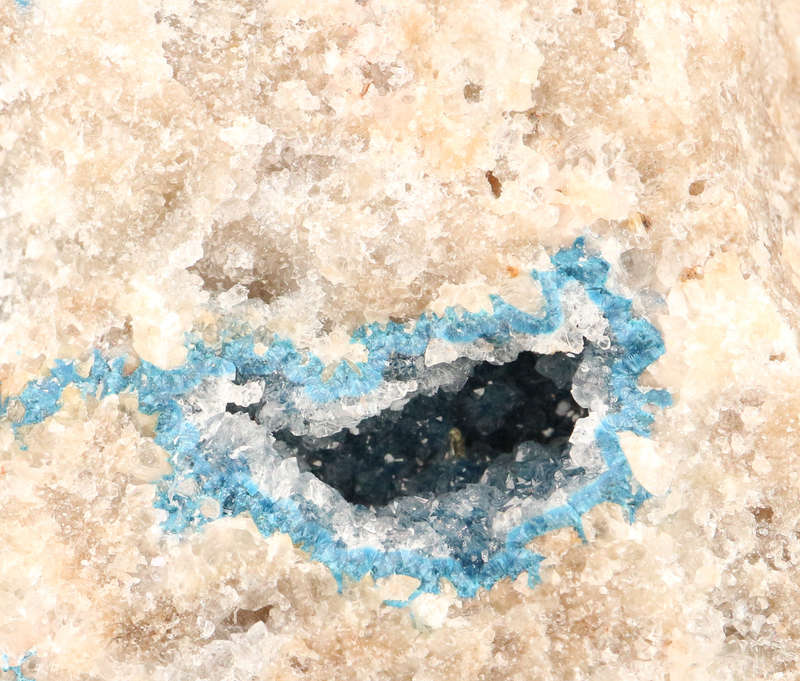 Quartz on Shattuckite Vug, Kaokoveld Region, Namibia