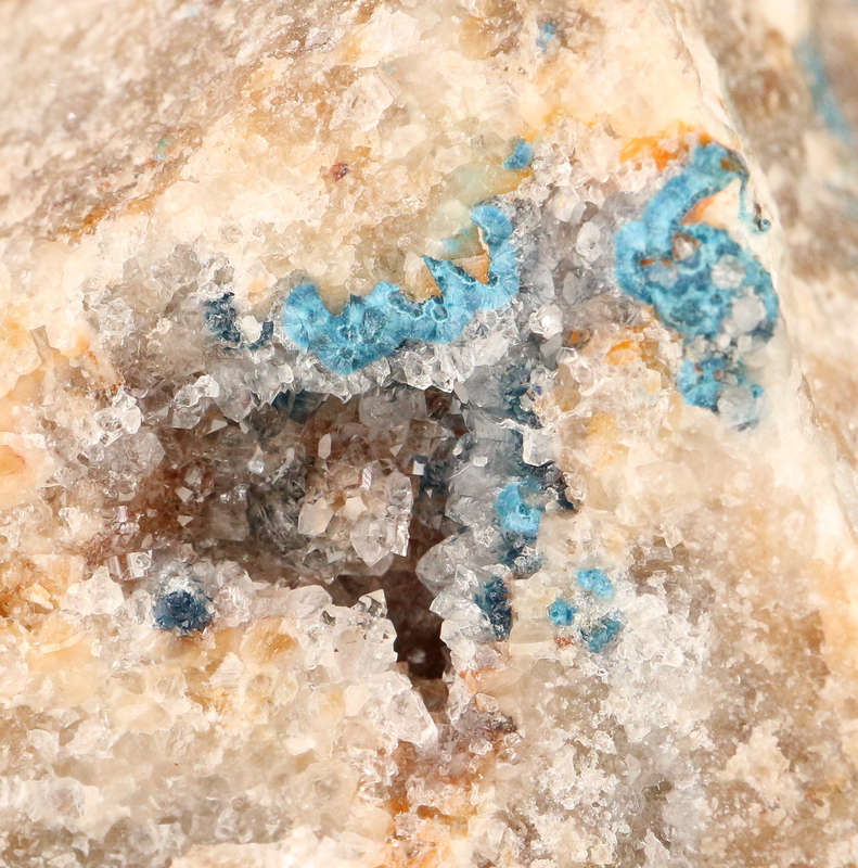 Quartz on Shattuckite Vug, Kaokoveld Region, Namibia