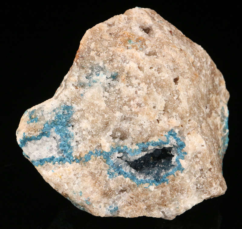 Quartz on Shattuckite Vug, Kaokoveld Region, Namibia