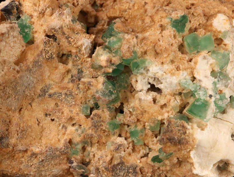 Fluorite on Feldspar, Erongo Mountains, Karibib Constituency, Erongo Region, Namibia