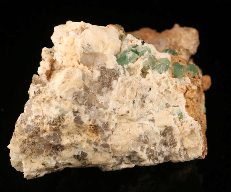 Fluorite on Feldspar, Erongo Mountains, Karibib Constituency, Erongo Region, Namibia