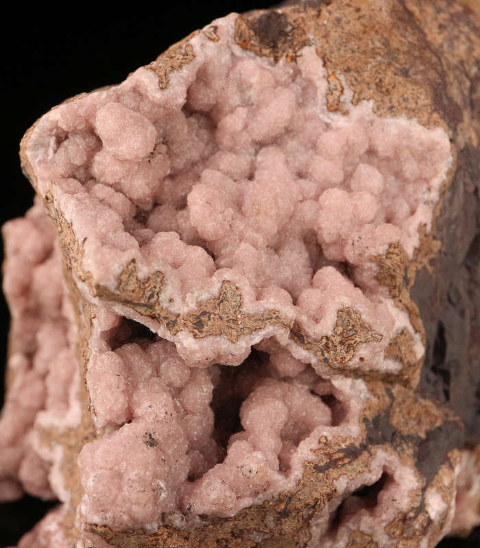 Rhodochrosite on Matrix, N'Chwaning III Mine, Kalahari Manganese Field, Northern Cape, South Africa.