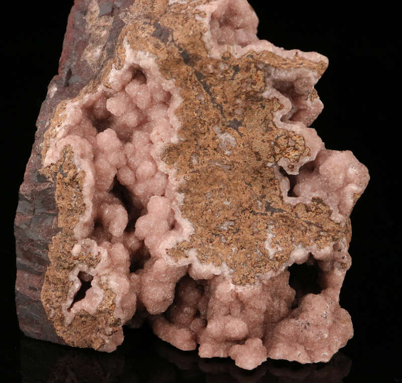 Rhodochrosite on Matrix, N'Chwaning III Mine, Kalahari Manganese Field, Northern Cape, South Africa.