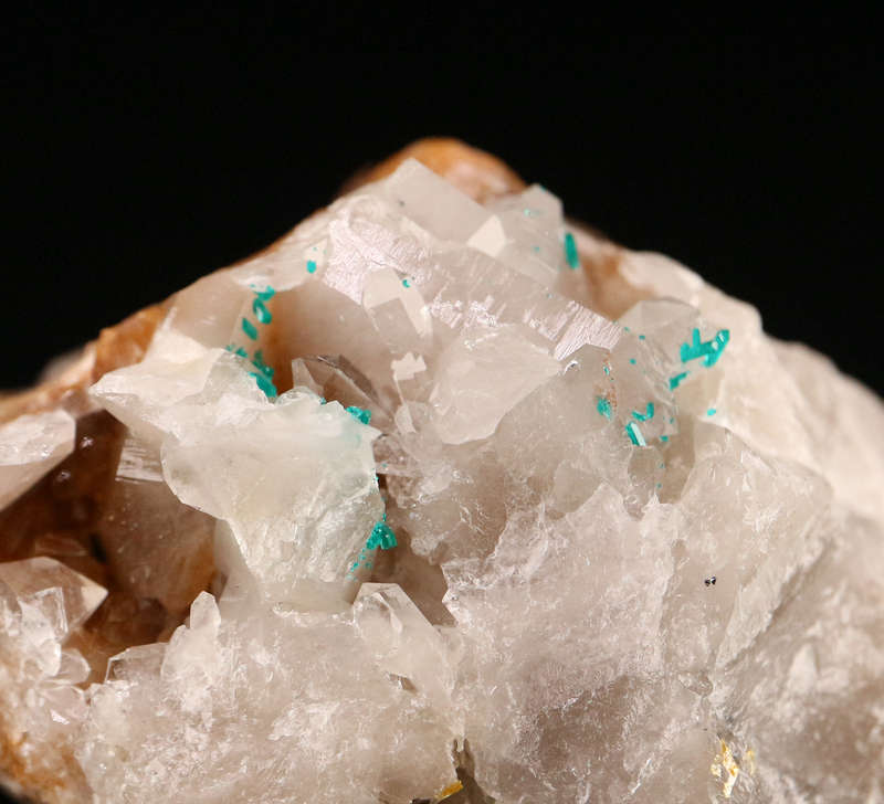 Dioptase on Quartz, Kaokoveld Region, Namibia
