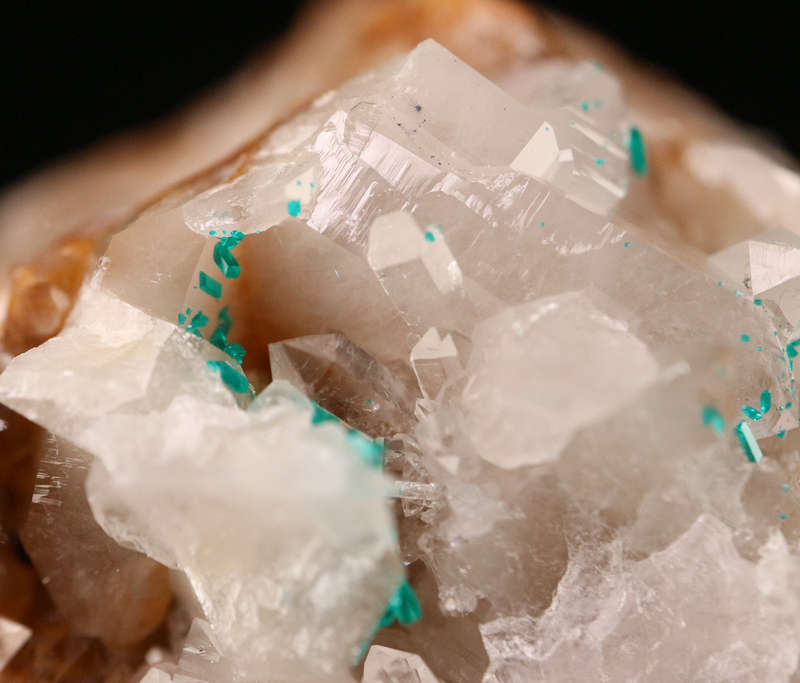 Dioptase on Quartz, Kaokoveld Region, Namibia