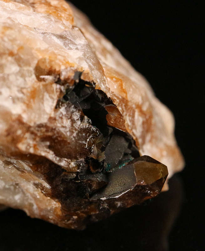 Dioptase on Quartz, Kaokoveld Region, Namibia