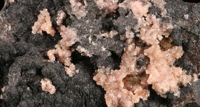 Rhodochrosite on Matrix,"N'Chwaning II Mine, Kalahari Manganese Field, Northern Cape, South Africa.