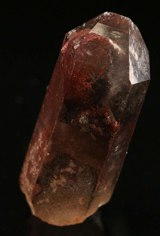 Red Hematite in Quartz Crystal, Orange River Area, Northern Cape, South Africa