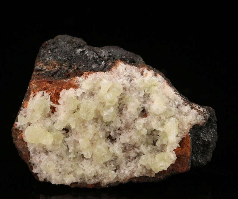 Ettringite, Andradite on Matrix,"N'Chwaning II Mine, Kalahari Manganese Field, Northern Cape, South