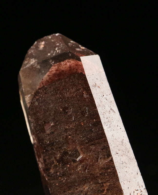 Red Hematite in Quartz Crystal, Orange River Area, Northern Cape, South Africa