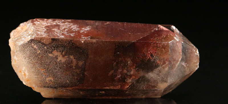 Red Hematite in Quartz Crystal, Orange River Area, Northern Cape, South Africa