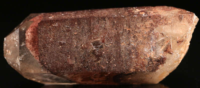 Red Hematite in Quartz Crystal, Orange River Area, Northern Cape, South Africa
