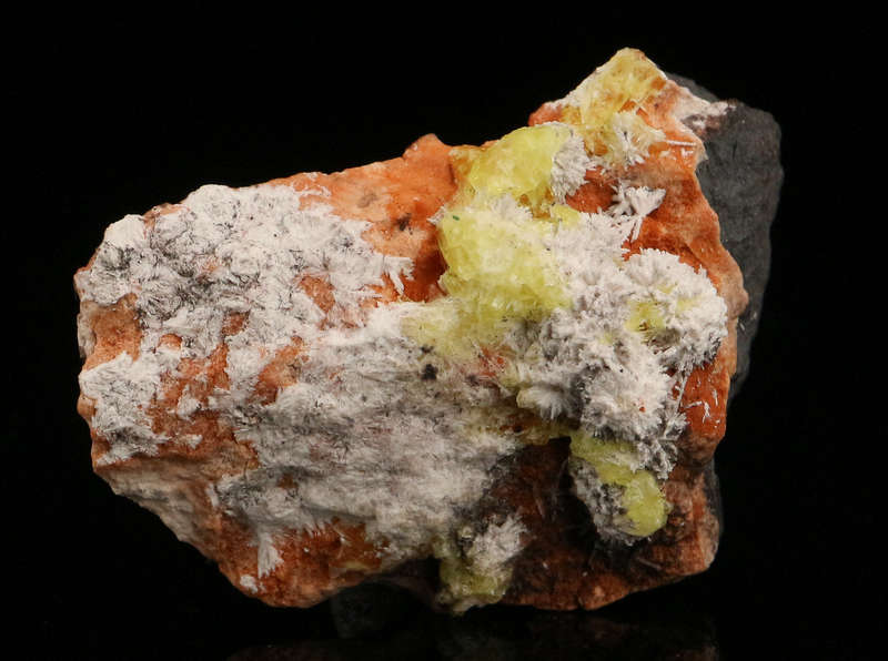 Ettringite on Matrix, Wessels Mine, Northern Cape, South Africa