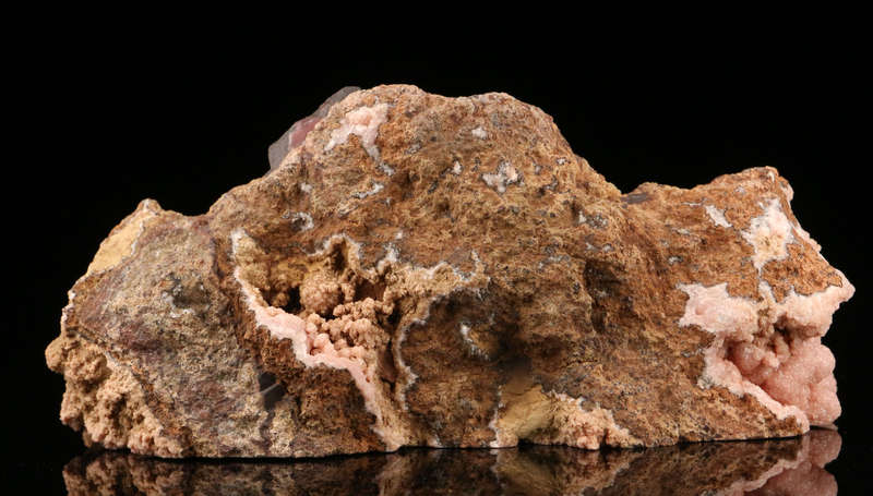 Rhodochrosite on Matrix,"N'Chwaning II Mine, Kalahari Manganese Field, Northern Cape, South Africa.