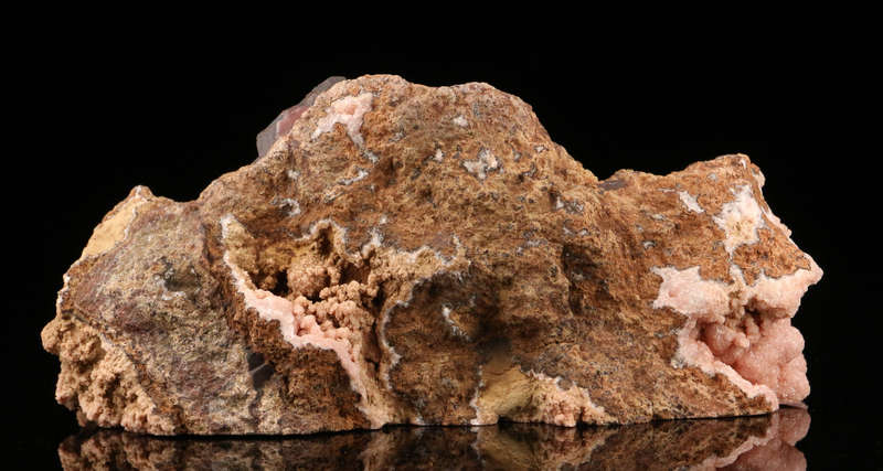Rhodochrosite on Matrix,"N'Chwaning II Mine, Kalahari Manganese Field, Northern Cape, South Africa.