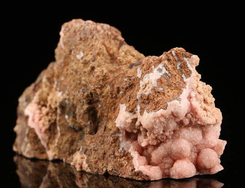 Rhodochrosite on Matrix,"N'Chwaning II Mine, Kalahari Manganese Field, Northern Cape, South Africa.