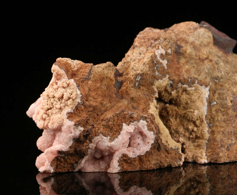 Rhodochrosite on Matrix,"N'Chwaning II Mine, Kalahari Manganese Field, Northern Cape, South Africa.