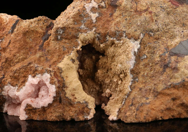 Rhodochrosite on Matrix,"N'Chwaning II Mine, Kalahari Manganese Field, Northern Cape, South Africa.