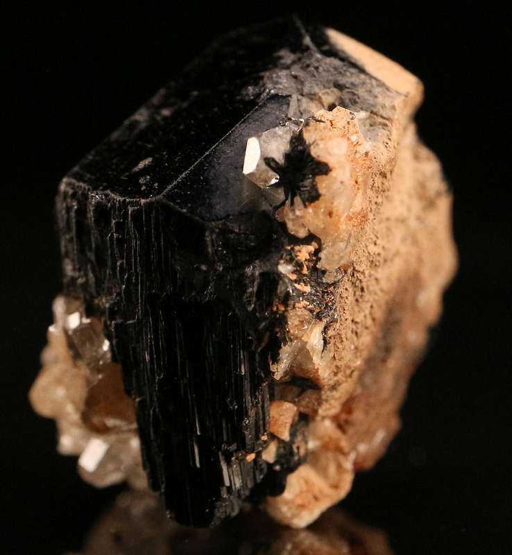 Quartz on Schorl Cluster, Erongo Mnt, Erongo Region, Namibia.