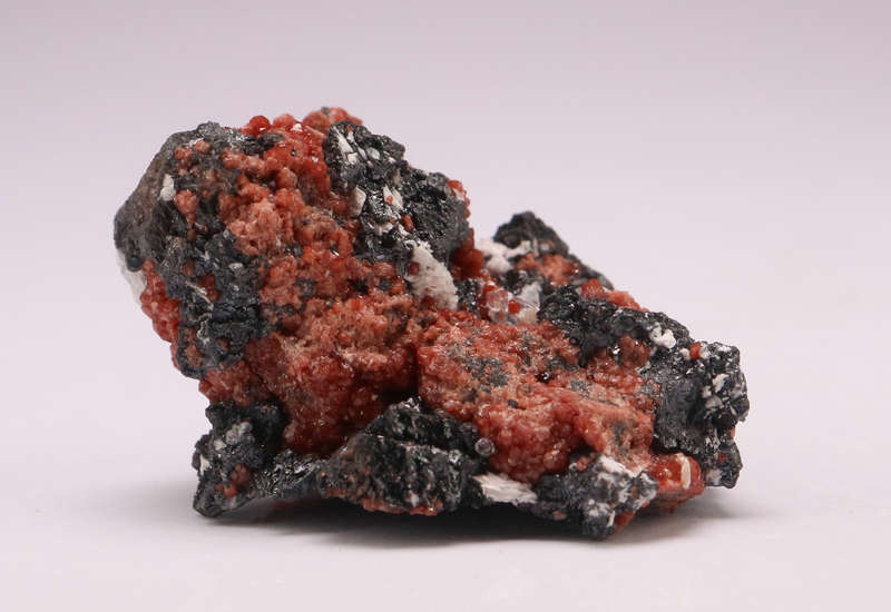 Hausmannite on Andradite Garnet, N'Chwaning II, Northern Cape, South Africa