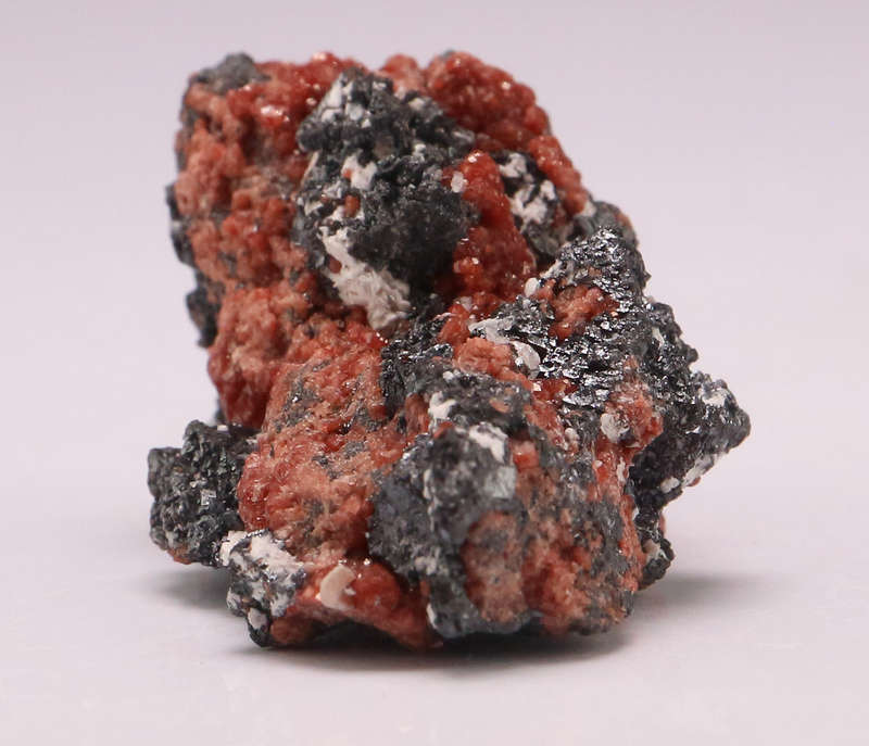 Hausmannite on Andradite Garnet, N'Chwaning II, Northern Cape, South Africa