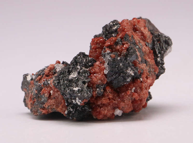 Hausmannite on Andradite Garnet, N'Chwaning II, Northern Cape, South Africa