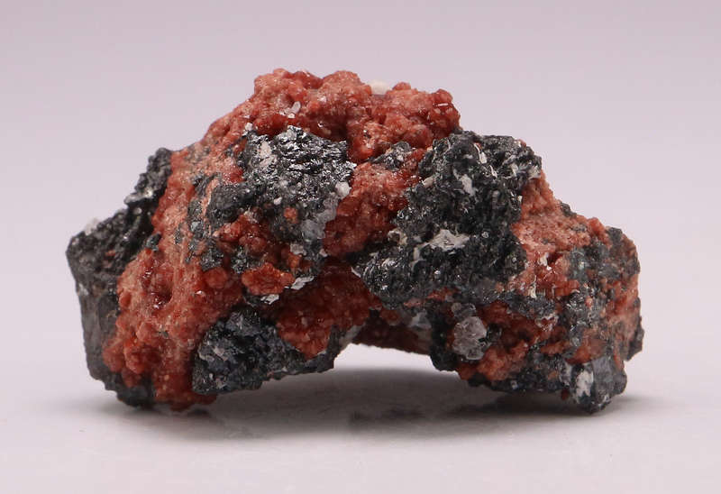 Hausmannite on Andradite Garnet, N'Chwaning II, Northern Cape, South Africa