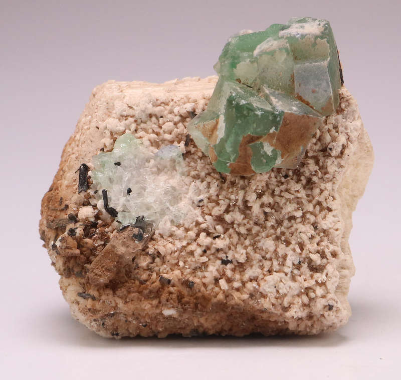 Fluorite on Feldspar, Erongo Mnt Region, Namibia