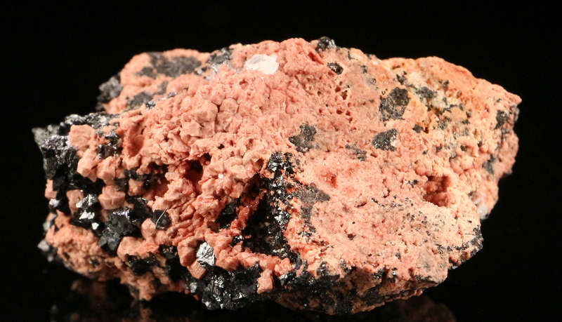 Hausmannite on Andradite,"N'Chwaning II Mine, Kalahari Manganese Field, Northern Cape, South Africa.