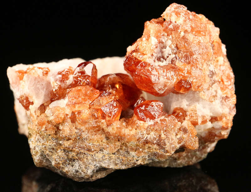 Orange Garnet on Matrix, Unknown