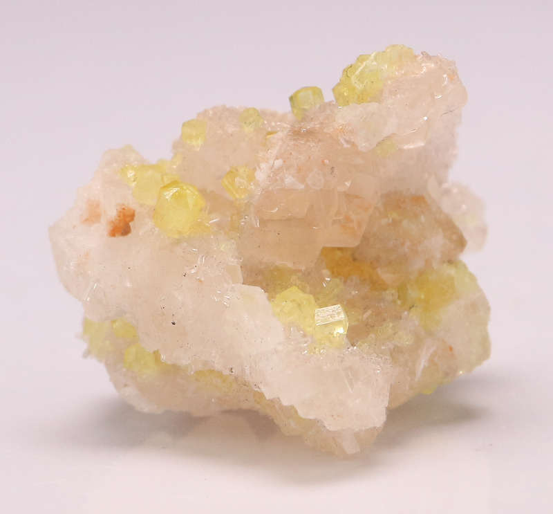 Ettringite on Calcite, N'Chwaning II, Northern Cape, South Africa