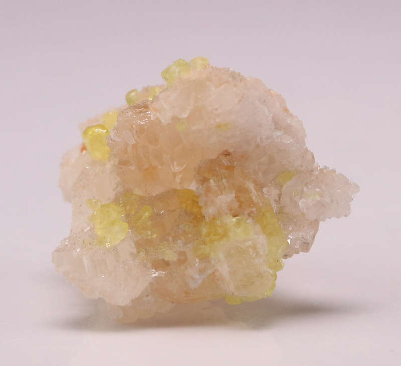 Ettringite on Calcite, N'Chwaning II, Northern Cape, South Africa
