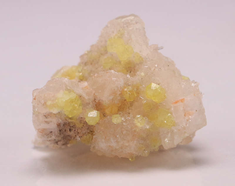 Ettringite on Calcite, N'Chwaning II, Northern Cape, South Africa