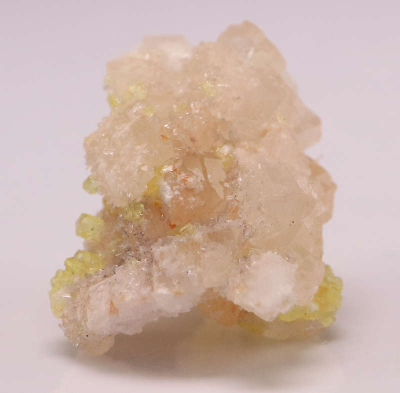 Ettringite on Calcite, N'Chwaning II, Northern Cape, South Africa